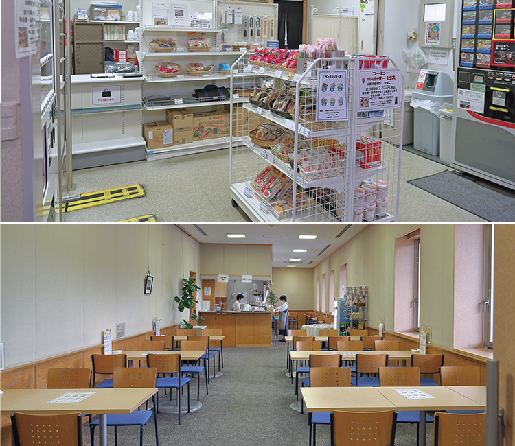 臨海斎場の売店と喫茶コーナー、ともいき社